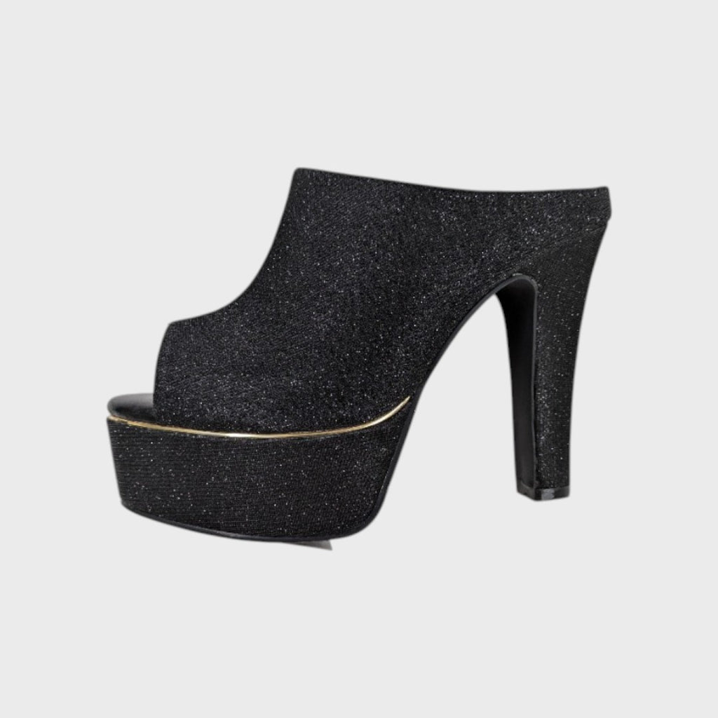 Platform Open-Toe Heel Mules