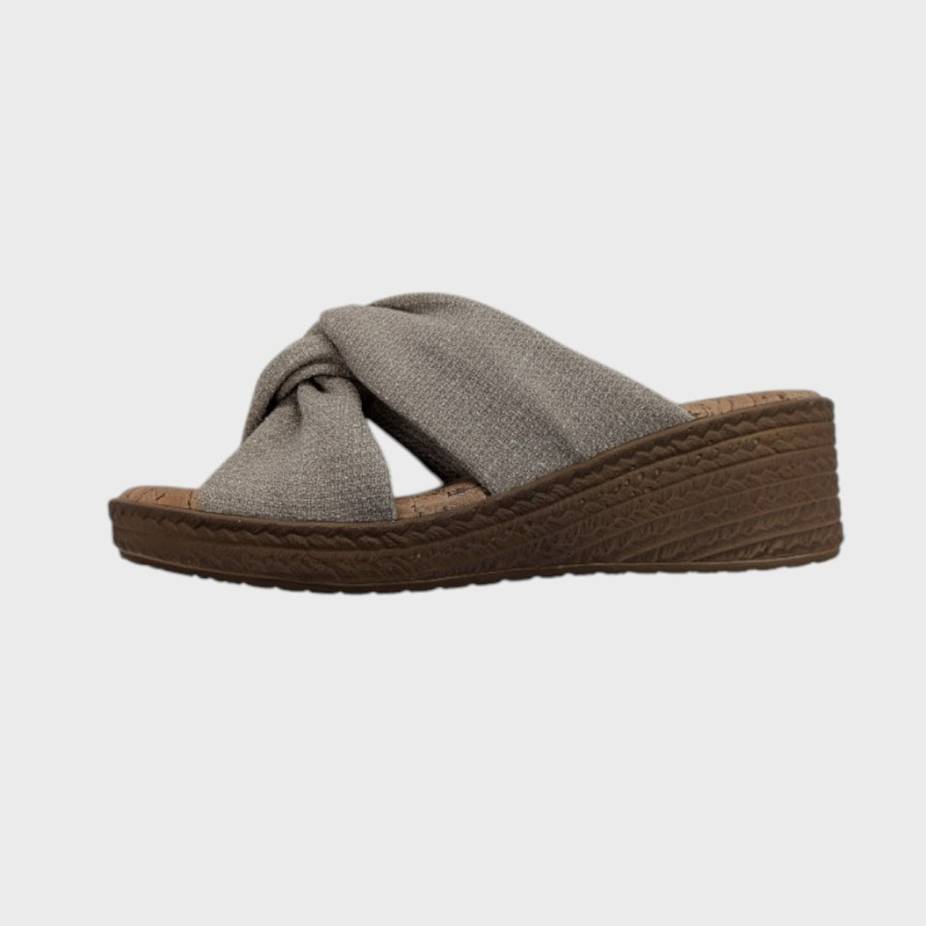 Twist Upper Wedge Sandals