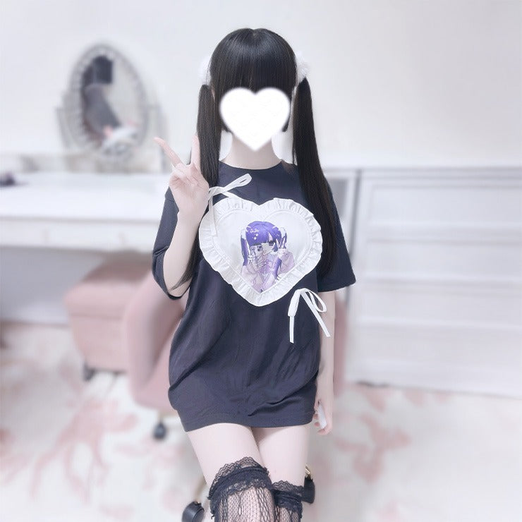 MajorettyxPifuwa chan COSMOPINE ORIGINAL ILLUSTRATION OVERSIZED T-SHIRT (3L)