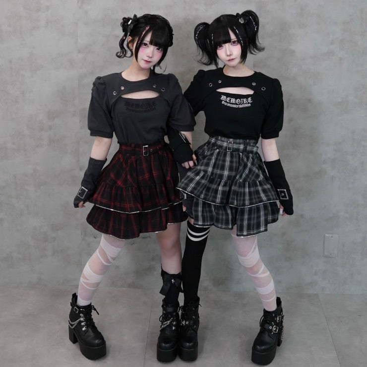 Majoretty - เสื้อครอปดีเทลอกสุดชิค พร้อมปลอกแขน 2-in-1 ลุคหวานปนเท่