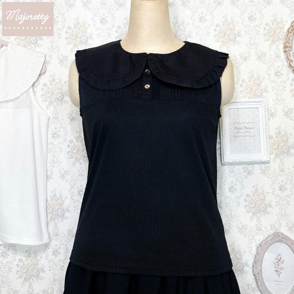 MARIA OTONASHI COLLAB FRILL STAND-COLLAR INNER TOP MAJORETTY