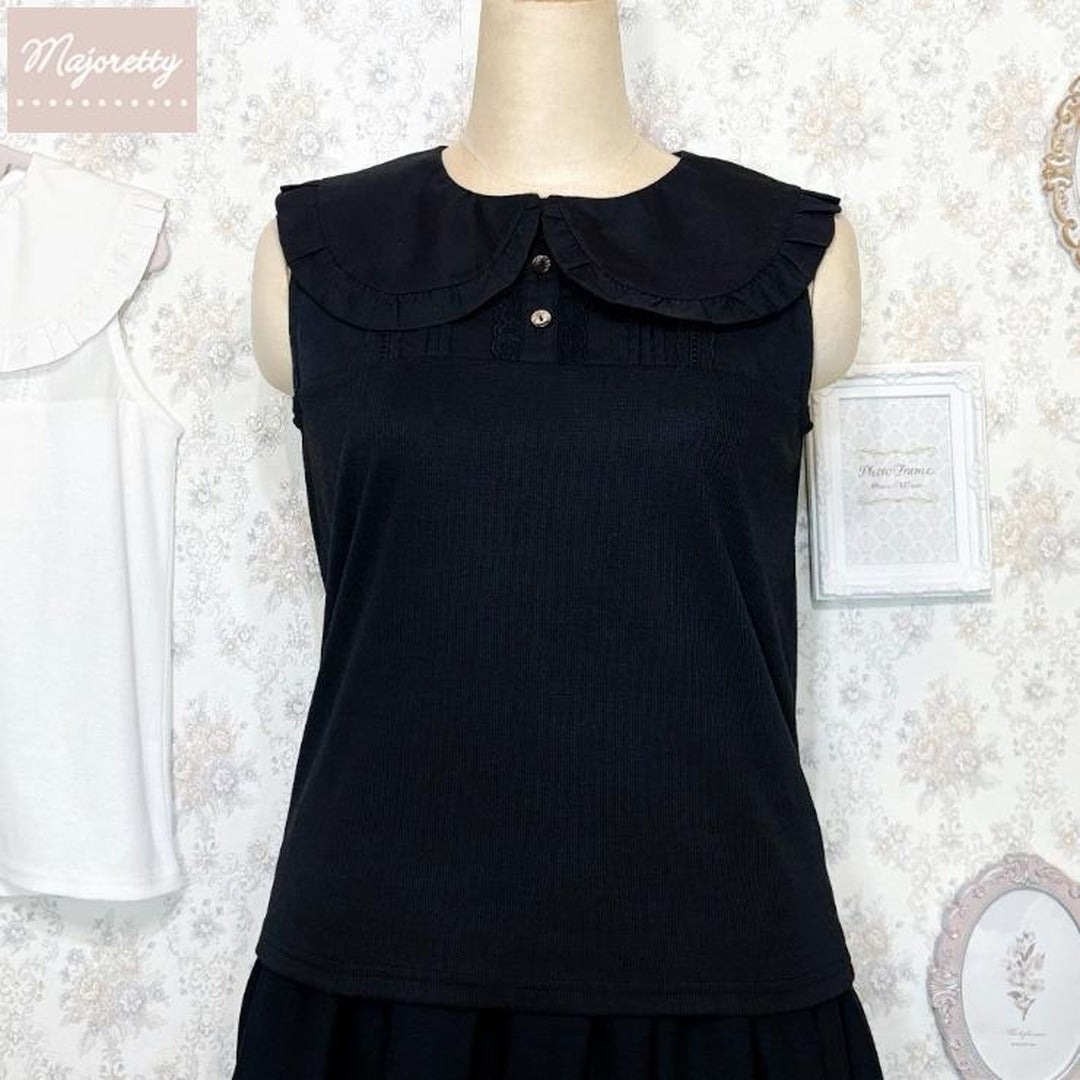MARIA OTONASHI COLLAB FRILL STAND-COLLAR INNER TOP MAJORETTY