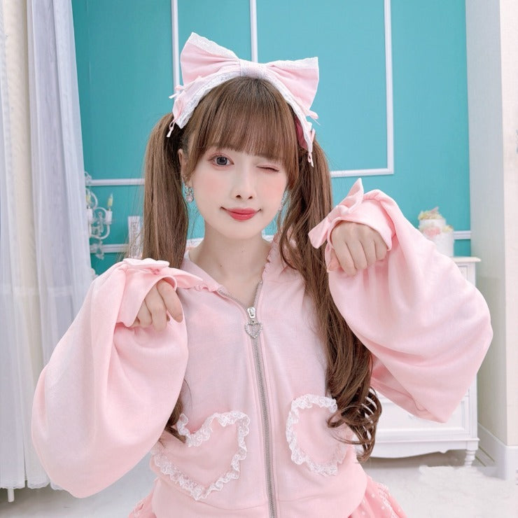 MajorettyxMayuron san BUNNY-EAR HEART POCKET UV PARKA