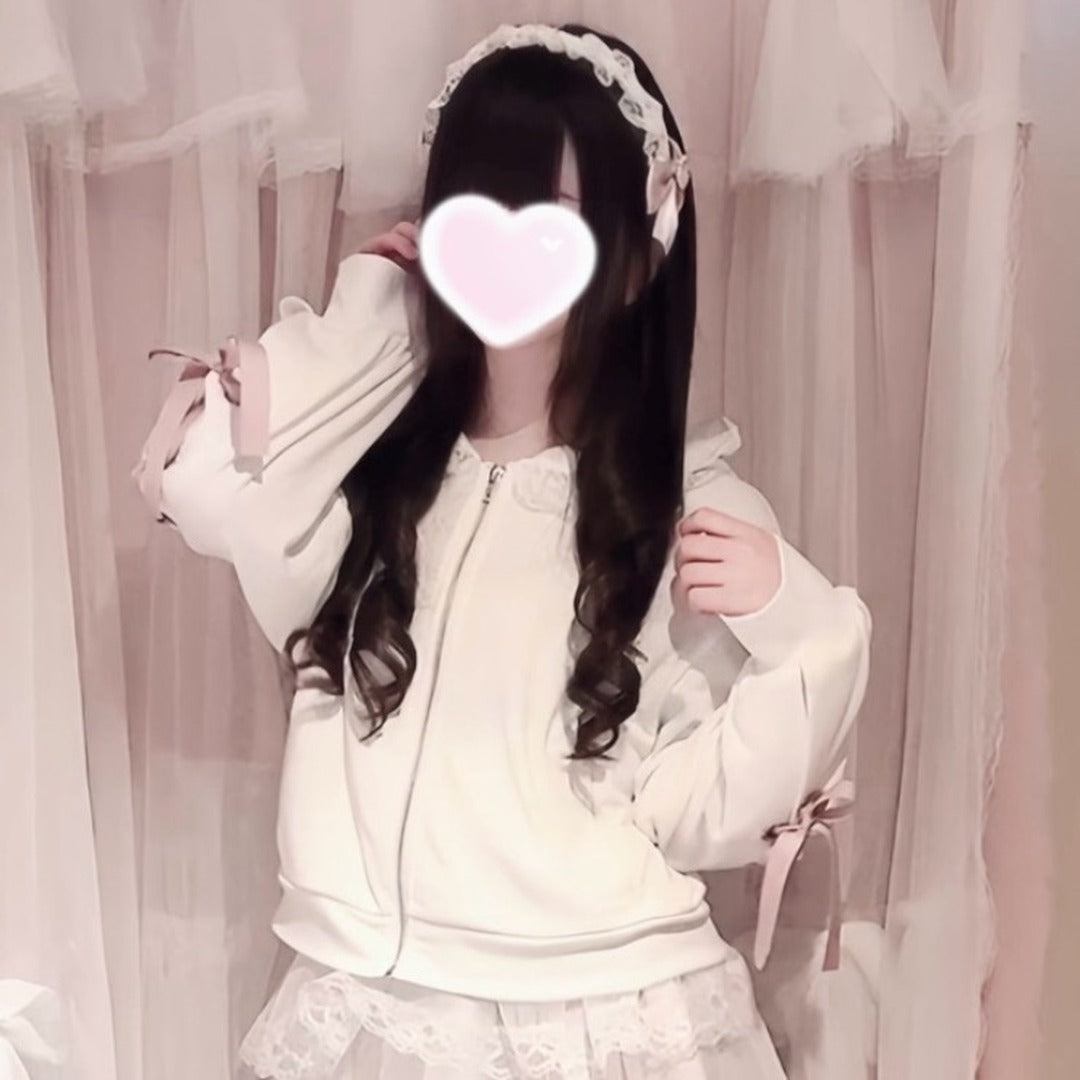 KOKONE AMAKI COLLAB LACE-UP UV-CUT HOODIE MAJORETTY