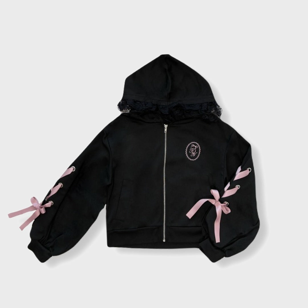 KOKONE AMAKI COLLAB LACE-UP UV-CUT HOODIE MAJORETTY