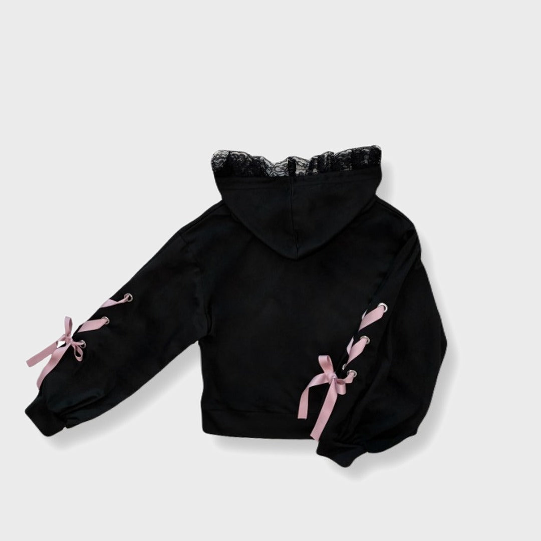 KOKONE AMAKI COLLAB LACE-UP UV-CUT HOODIE MAJORETTY
