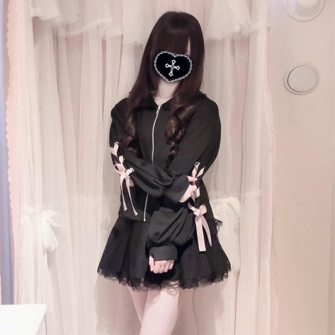 KOKONE AMAKI COLLAB LACE-UP UV-CUT HOODIE MAJORETTY