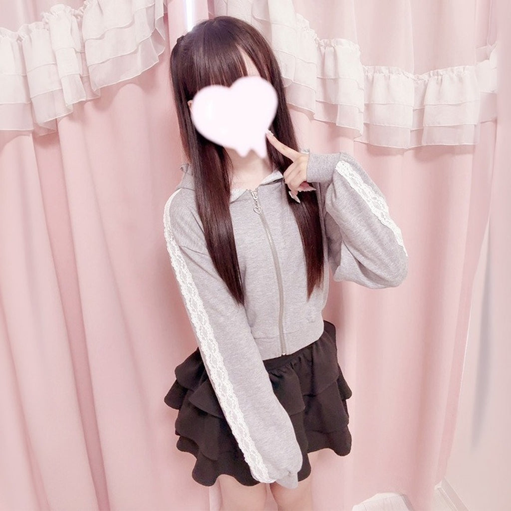 RINYACHI COLLAB LACE ZIP HOODIE MAJORETTY
