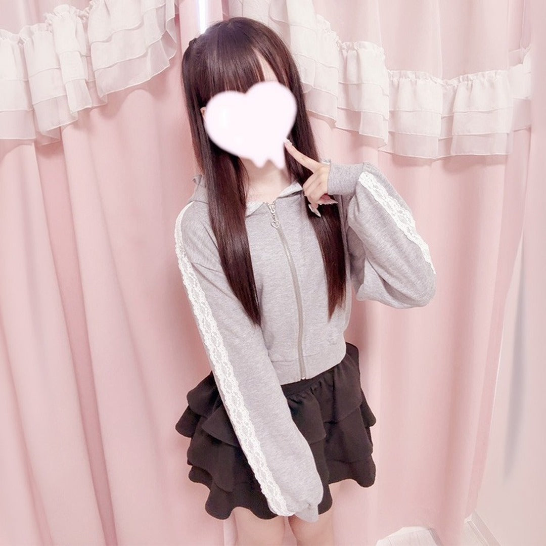 RINYACHI COLLAB LACE ZIP HOODIE MAJORETTY
