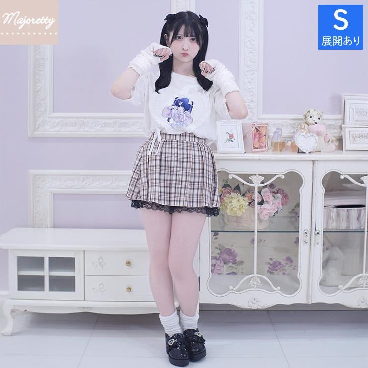 MajorettyxPifuwa chan PINK CHECK GIRLY MINI SKIRT(S-LL)