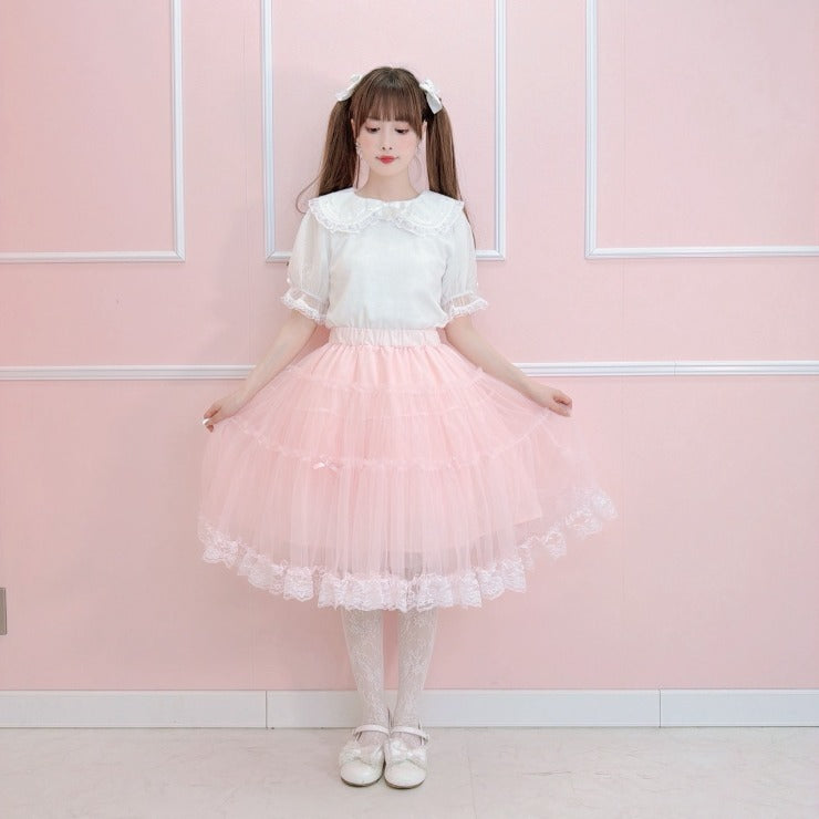 MajorettyxMayuron san SOFT VOLUME LACE PANNIER SKIRT