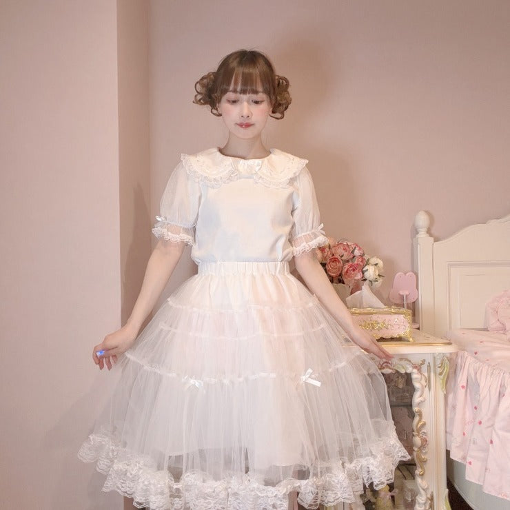 MajorettyxMayuron san SOFT VOLUME LACE PANNIER SKIRT