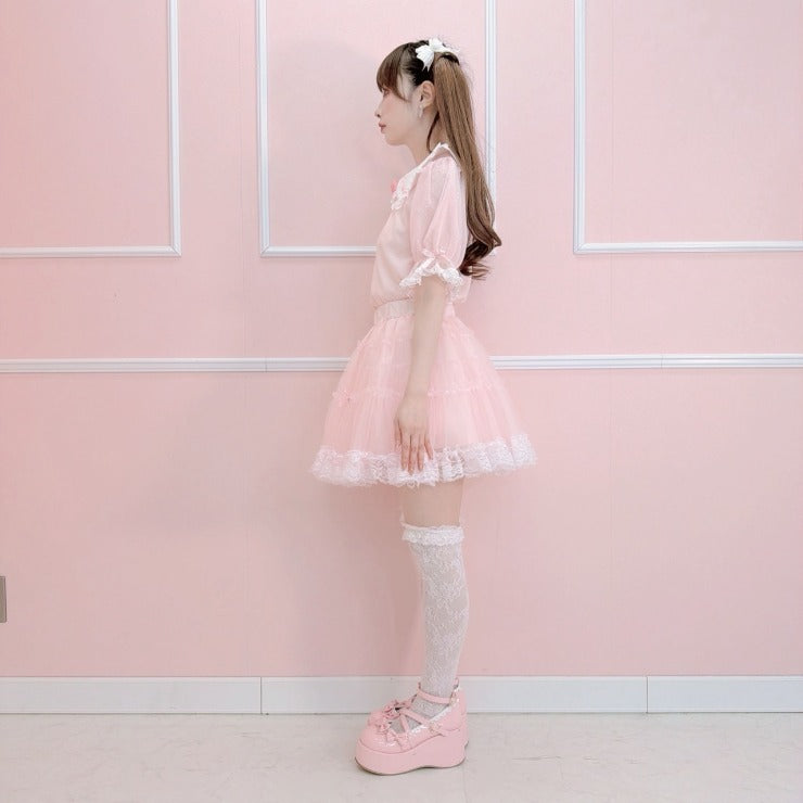 MajorettyxMayuron san SOFT VOLUME LACE PANNIER SKIRT