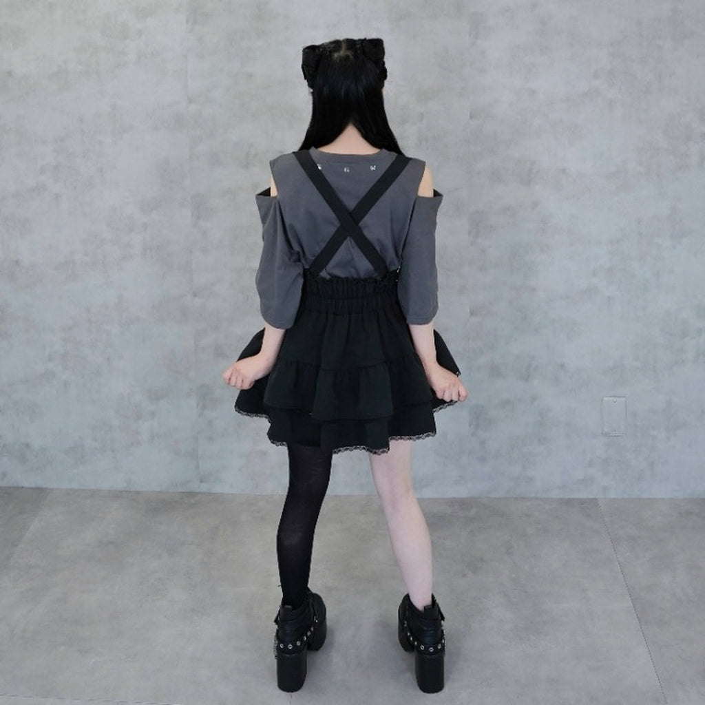 TIERED SUSPENDER SKIRT MAJORETTY