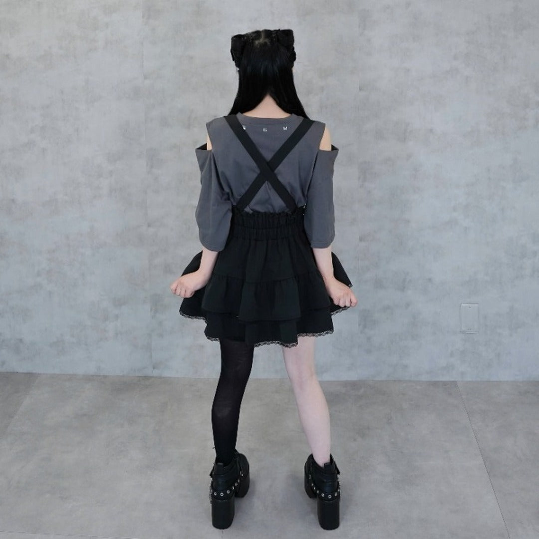 TIERED SUSPENDER SKIRT MAJORETTY