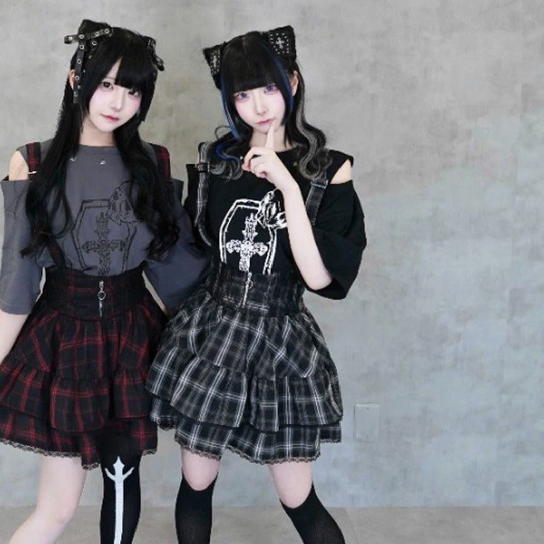 TIERED SUSPENDER SKIRT MAJORETTY