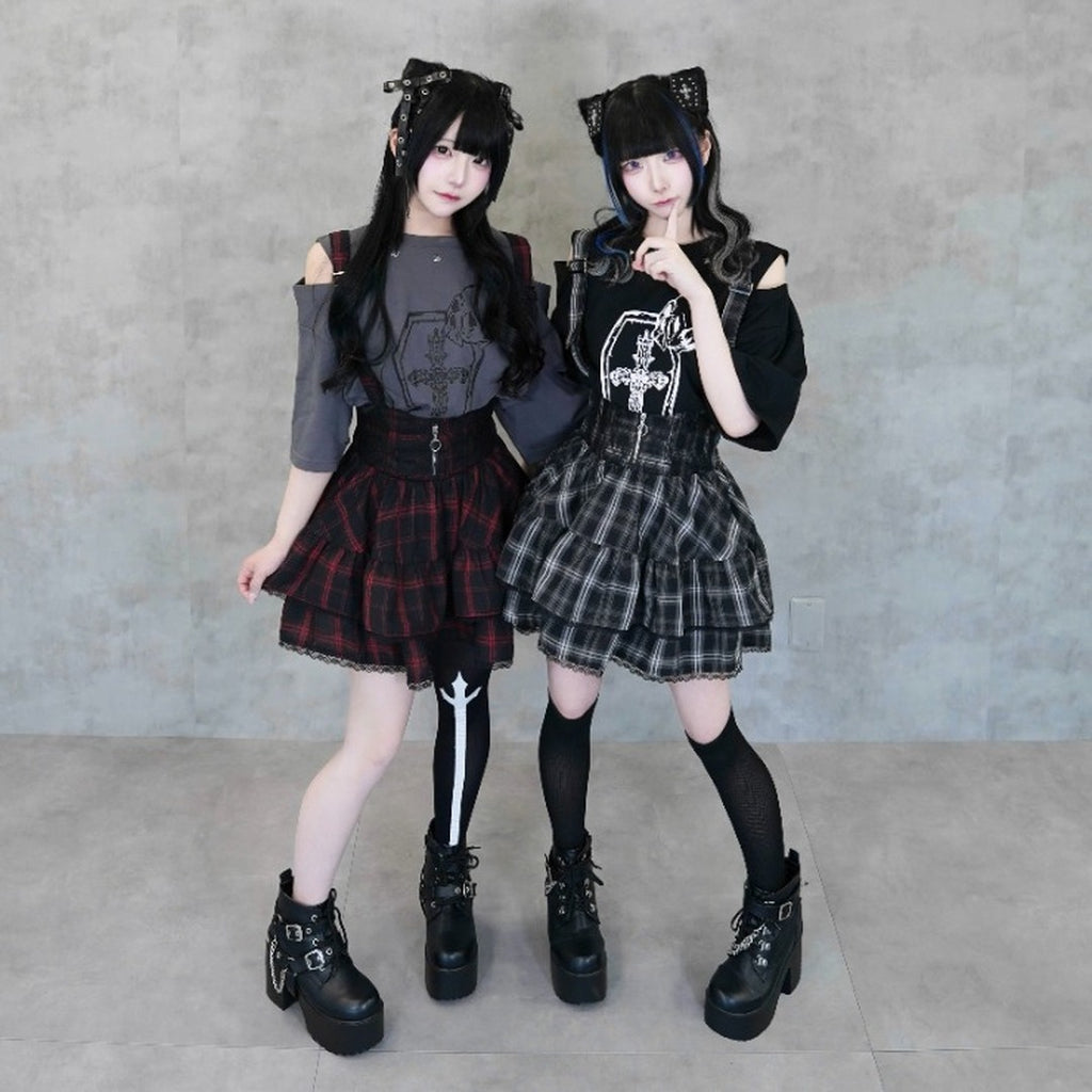 TIERED SUSPENDER SKIRT MAJORETTY