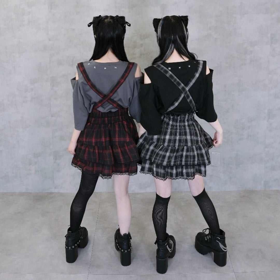 TIERED SUSPENDER SKIRT MAJORETTY