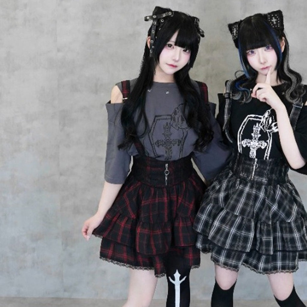 TIERED SUSPENDER SKIRT MAJORETTY