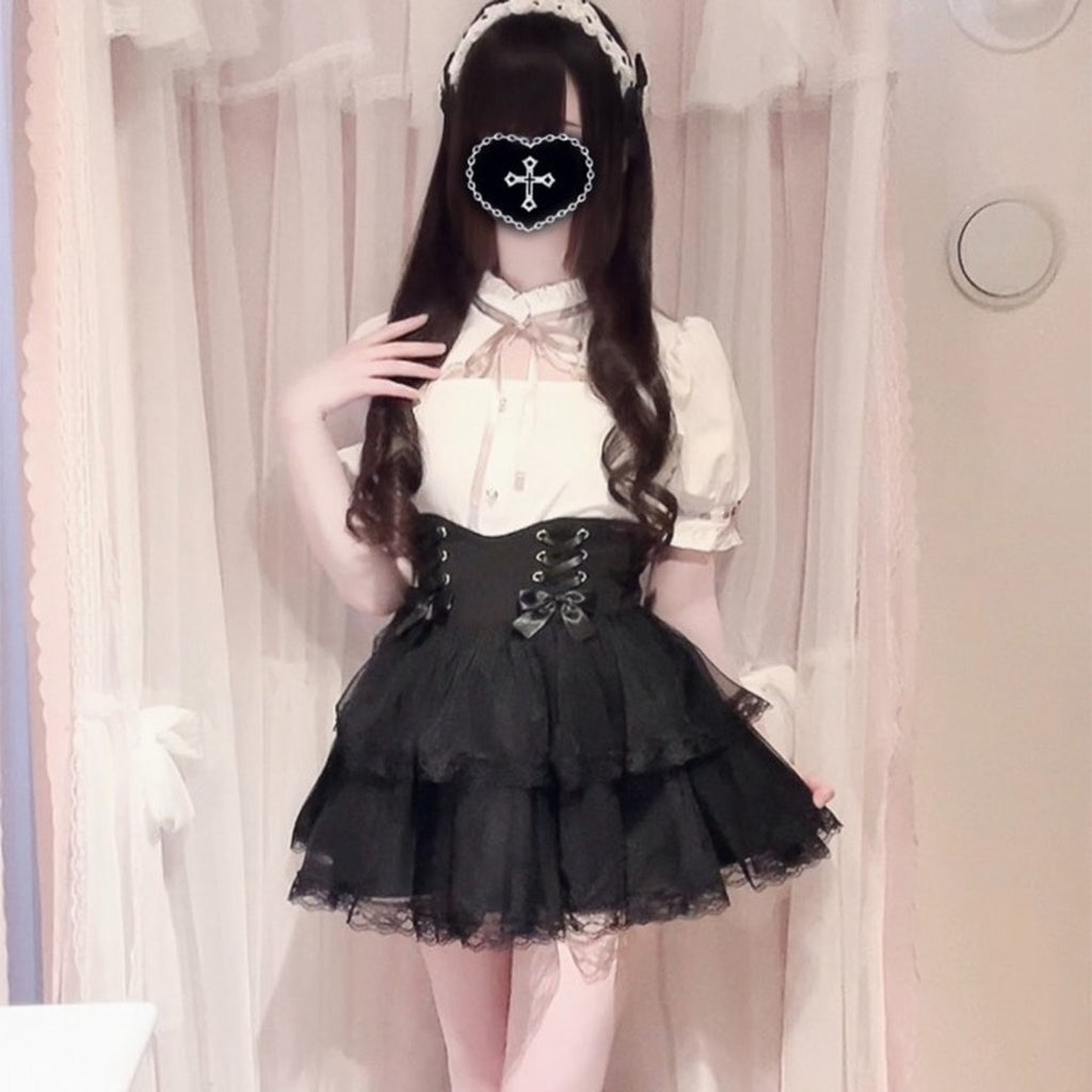 KOKONE AMAKI COLLAB TULLE TIERED SKIRT