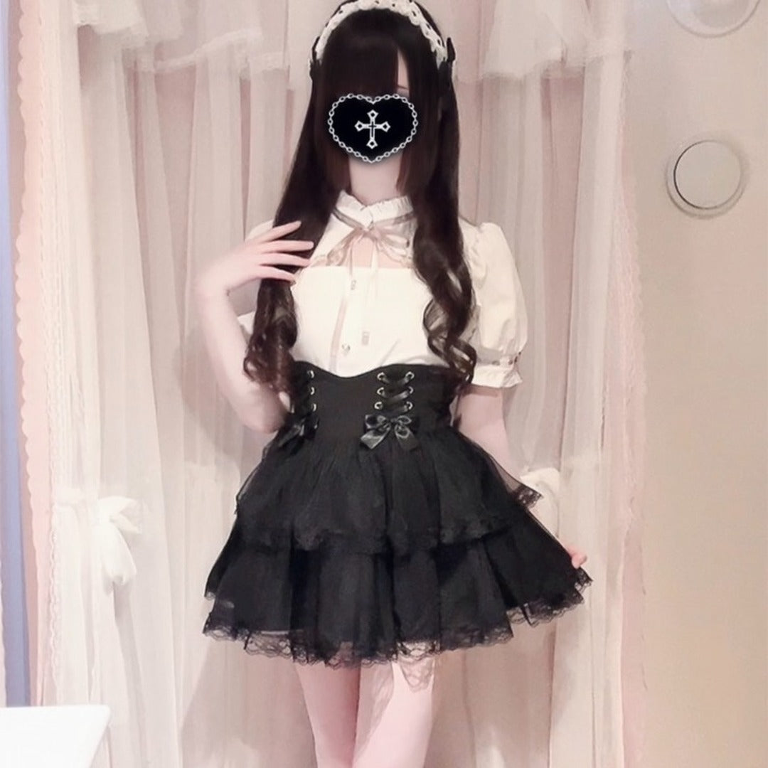 KOKONE AMAKI COLLAB TULLE TIERED SKIRT