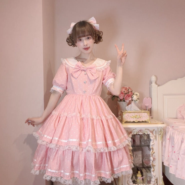MajorettyxMayuron san SAILOR COLLAR TIERED MINI DRESS