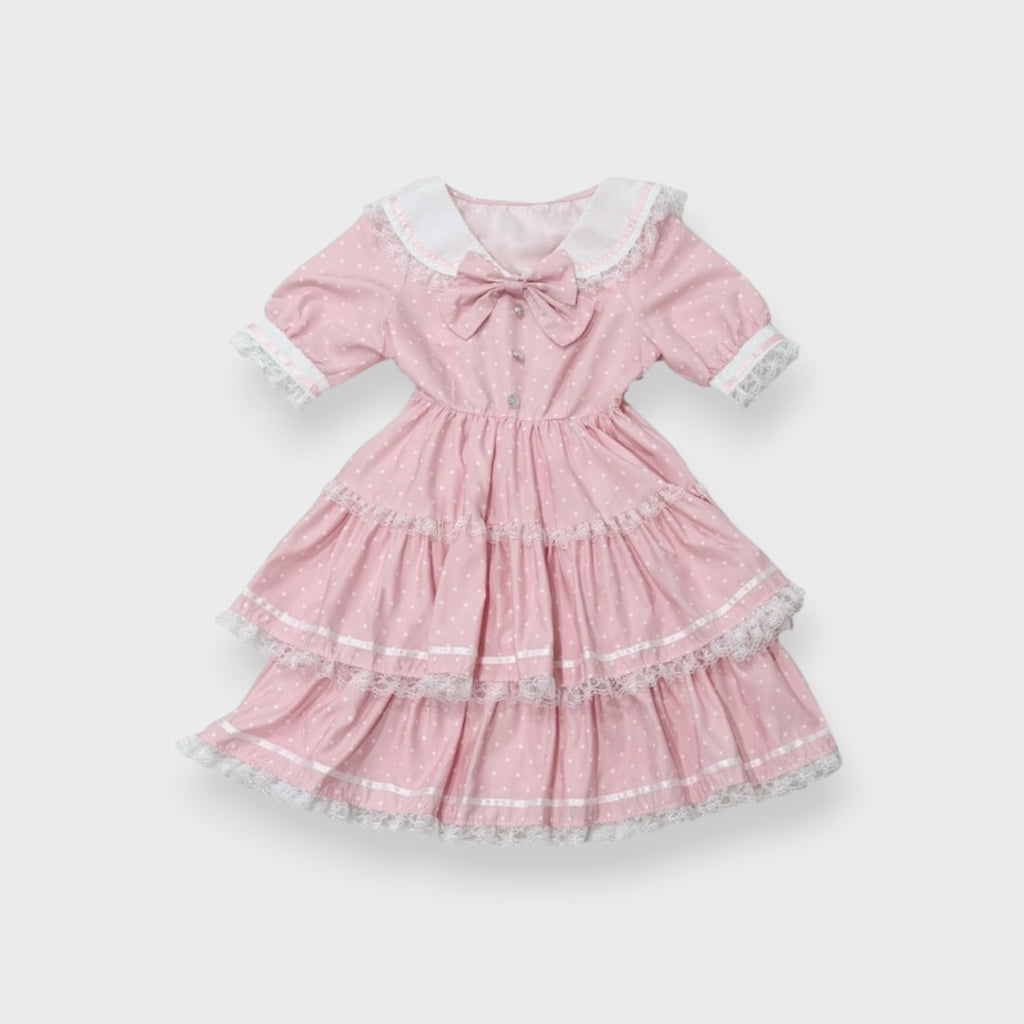 MajorettyxMayuron san SAILOR COLLAR TIERED MINI DRESS