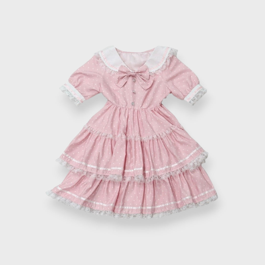 MajorettyxMayuron san SAILOR COLLAR TIERED MINI DRESS