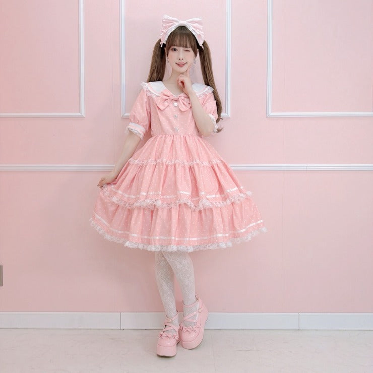 MajorettyxMayuron san SAILOR COLLAR TIERED MINI DRESS