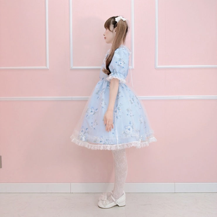 MajorettyxMayuron san FLORAL LACE TULLE SUMMER DRESS