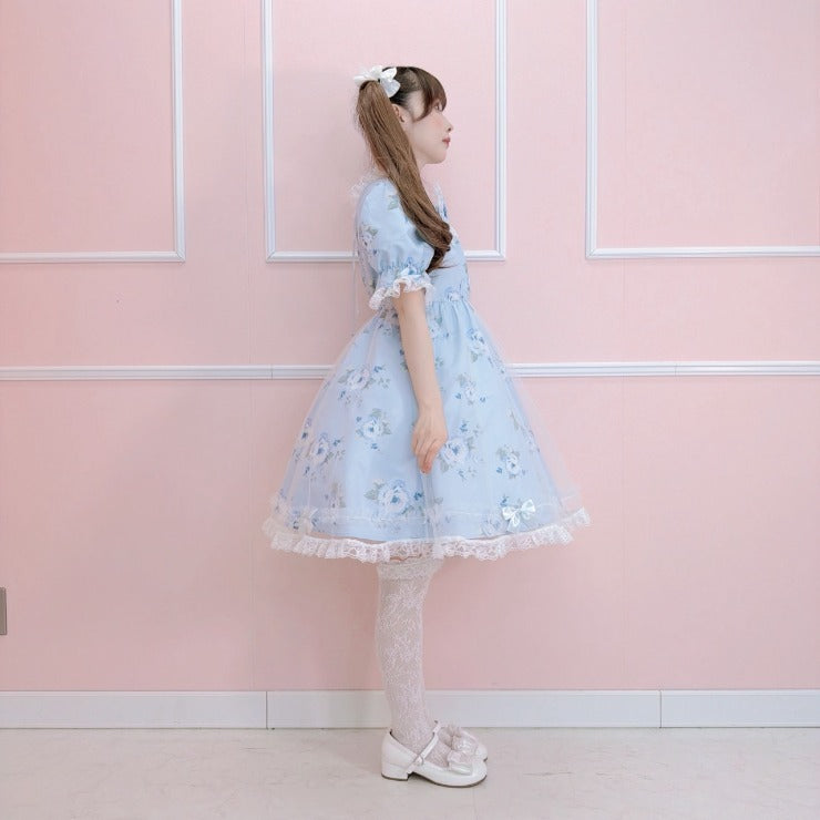 MajorettyxMayuron san FLORAL LACE TULLE SUMMER DRESS