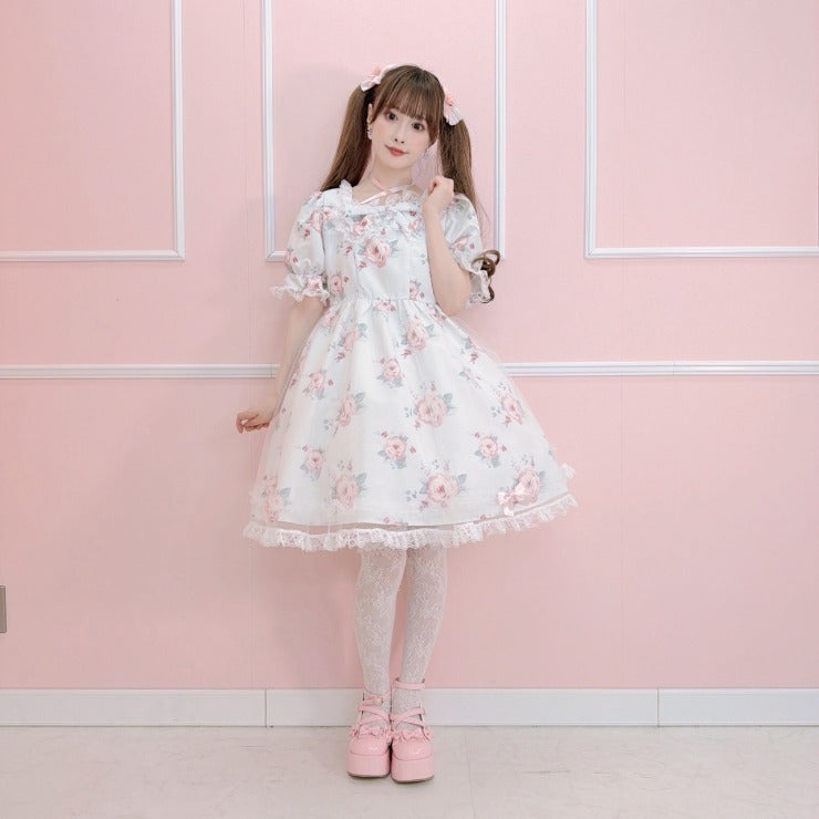 MajorettyxMayuron san FLORAL LACE TULLE SUMMER DRESS