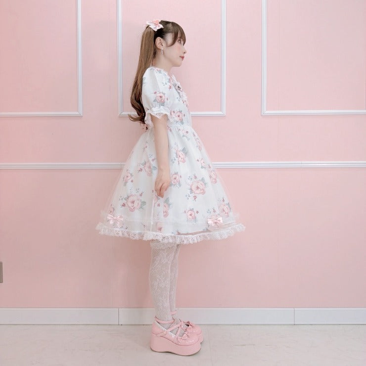 MajorettyxMayuron san FLORAL LACE TULLE SUMMER DRESS