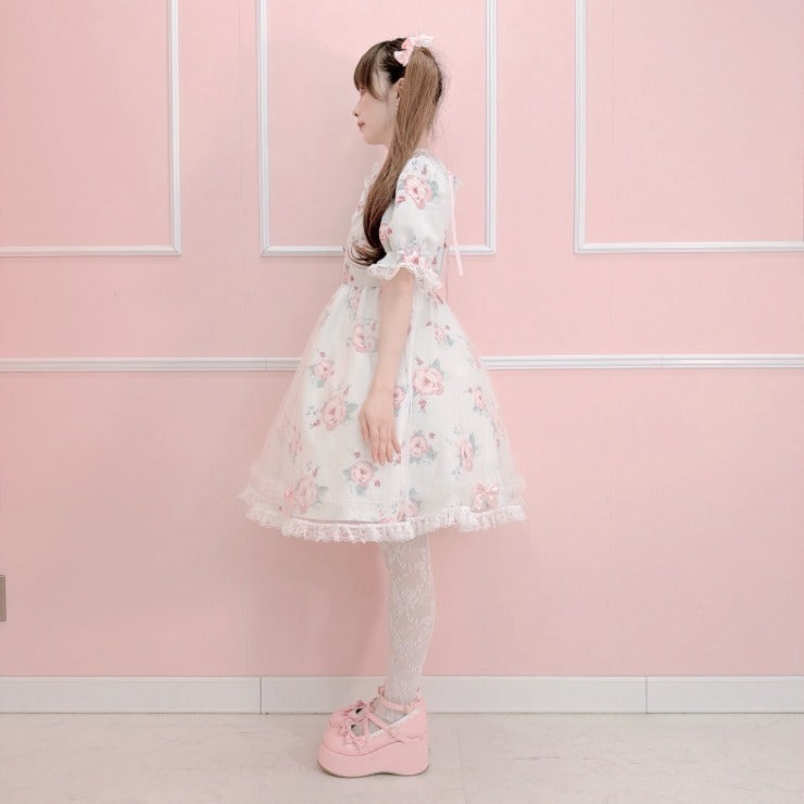 MajorettyxMayuron san FLORAL LACE TULLE SUMMER DRESS