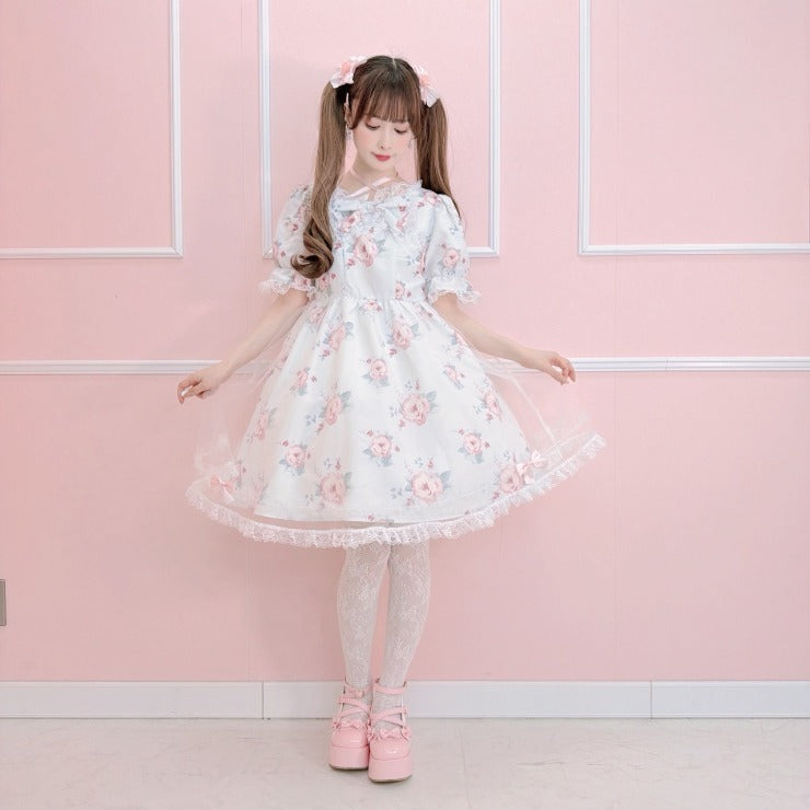 MajorettyxMayuron san FLORAL LACE TULLE SUMMER DRESS