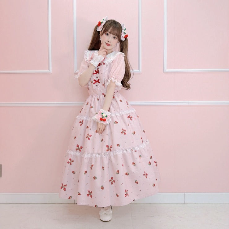 MajorettyxMayuron san STRAWBERRY RIBBON JUMPER DRESS