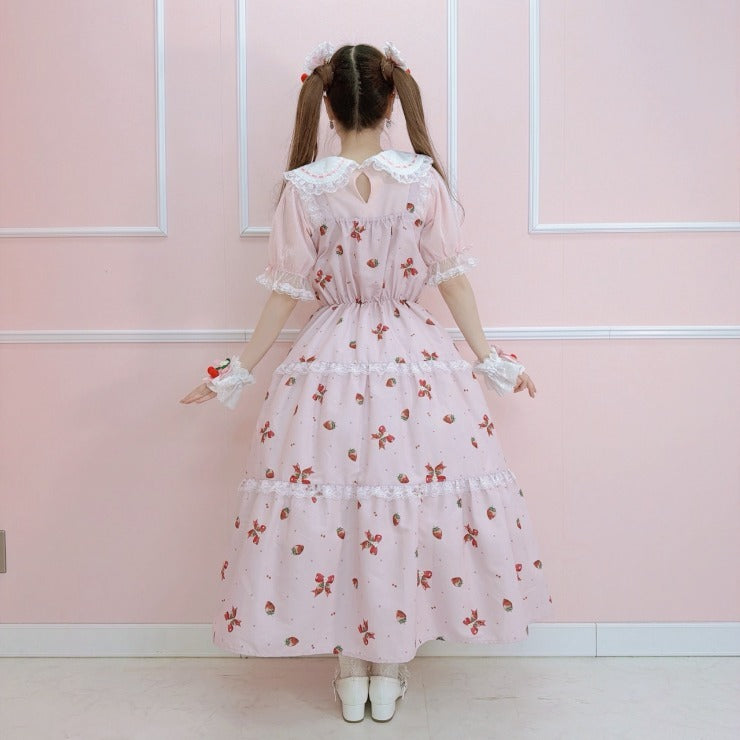 MajorettyxMayuron san STRAWBERRY RIBBON JUMPER DRESS
