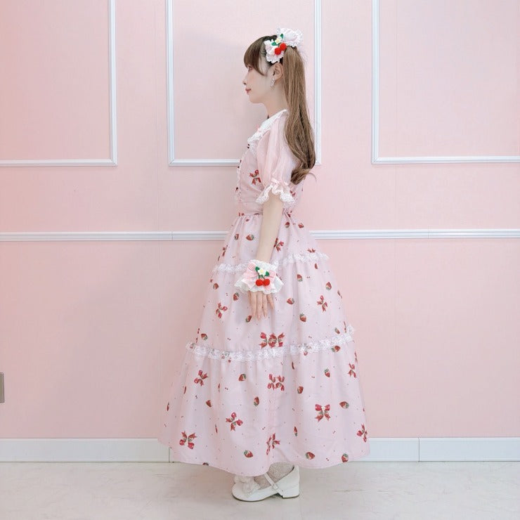 MajorettyxMayuron san STRAWBERRY RIBBON JUMPER DRESS