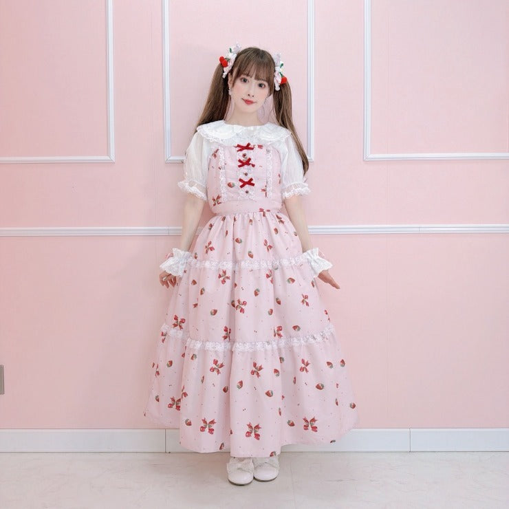 MajorettyxMayuron san STRAWBERRY RIBBON JUMPER DRESS