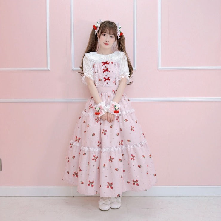 MajorettyxMayuron san STRAWBERRY RIBBON JUMPER DRESS