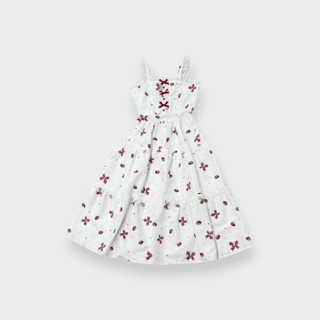 MajorettyxMayuron san STRAWBERRY RIBBON JUMPER DRESS