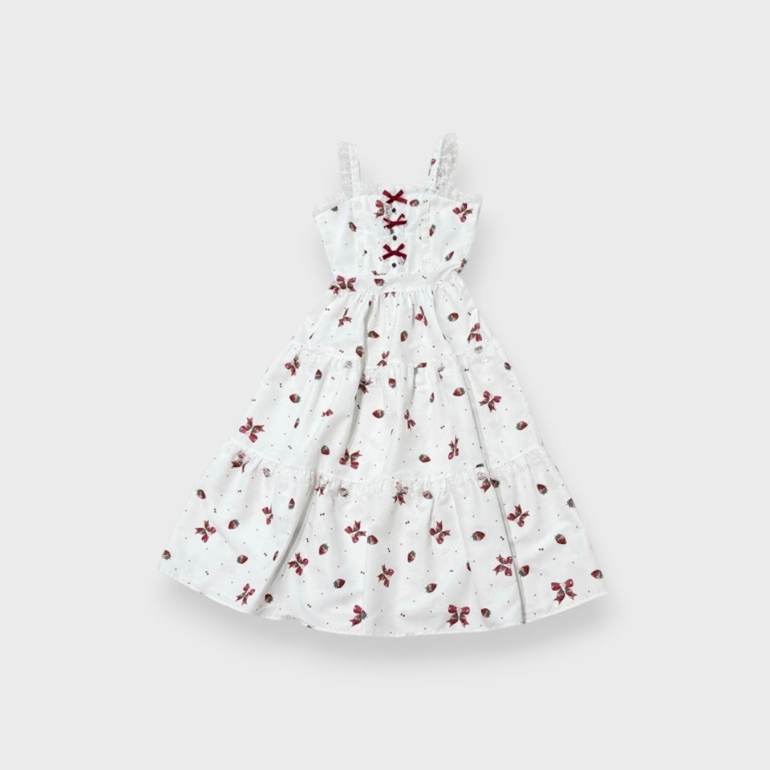 MajorettyxMayuron san STRAWBERRY RIBBON JUMPER DRESS