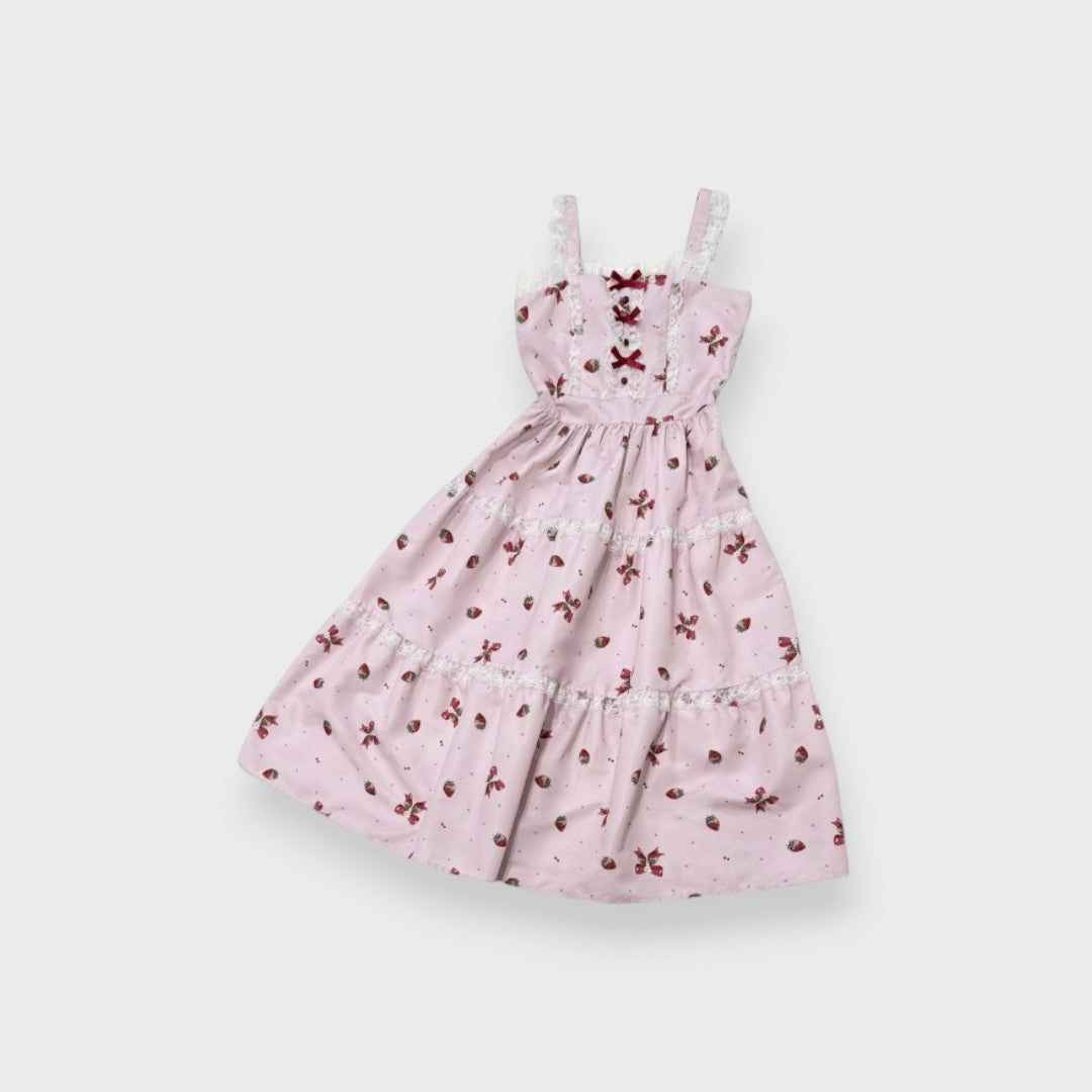 MajorettyxMayuron san STRAWBERRY RIBBON JUMPER DRESS