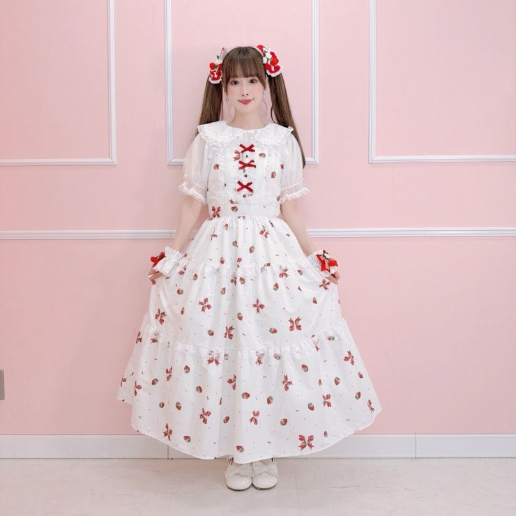 MajorettyxMayuron san STRAWBERRY RIBBON JUMPER DRESS