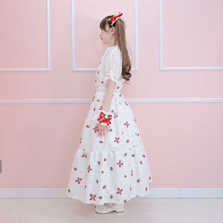 MajorettyxMayuron san STRAWBERRY RIBBON JUMPER DRESS