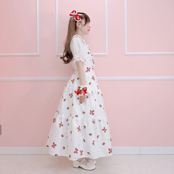 MajorettyxMayuron san STRAWBERRY RIBBON JUMPER DRESS