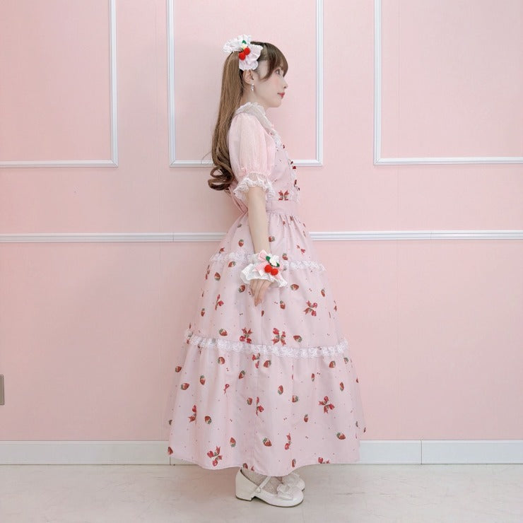 MajorettyxMayuron san STRAWBERRY RIBBON JUMPER DRESS