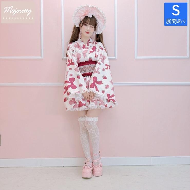 MajorettyxMayuron san STRAWBERRY RIBBON YUKATA LACE SET