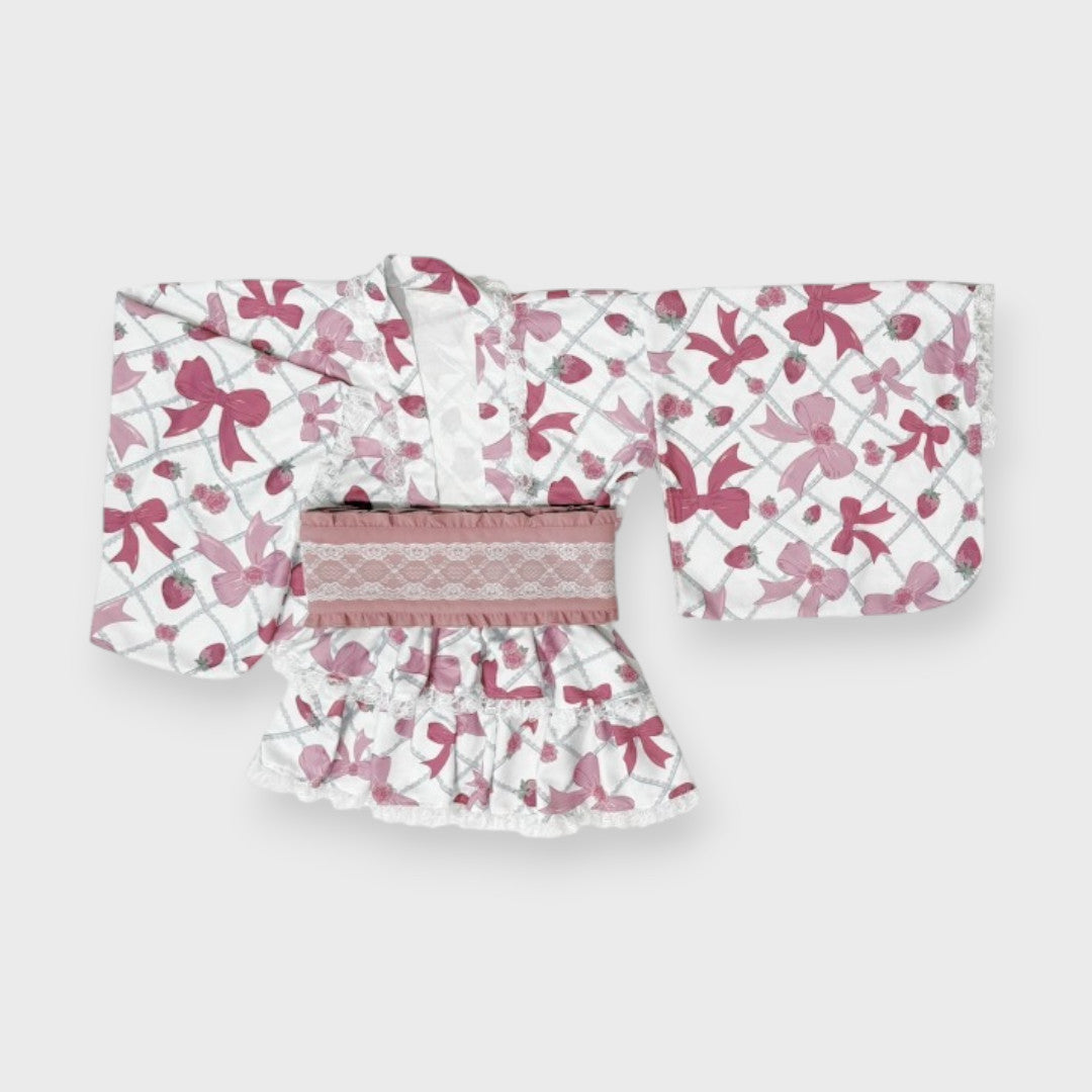 MajorettyxMayuron san STRAWBERRY RIBBON YUKATA LACE SET
