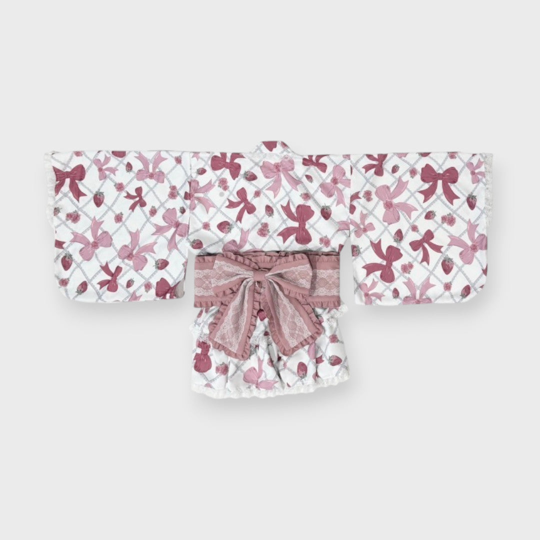 MajorettyxMayuron san STRAWBERRY RIBBON YUKATA LACE SET